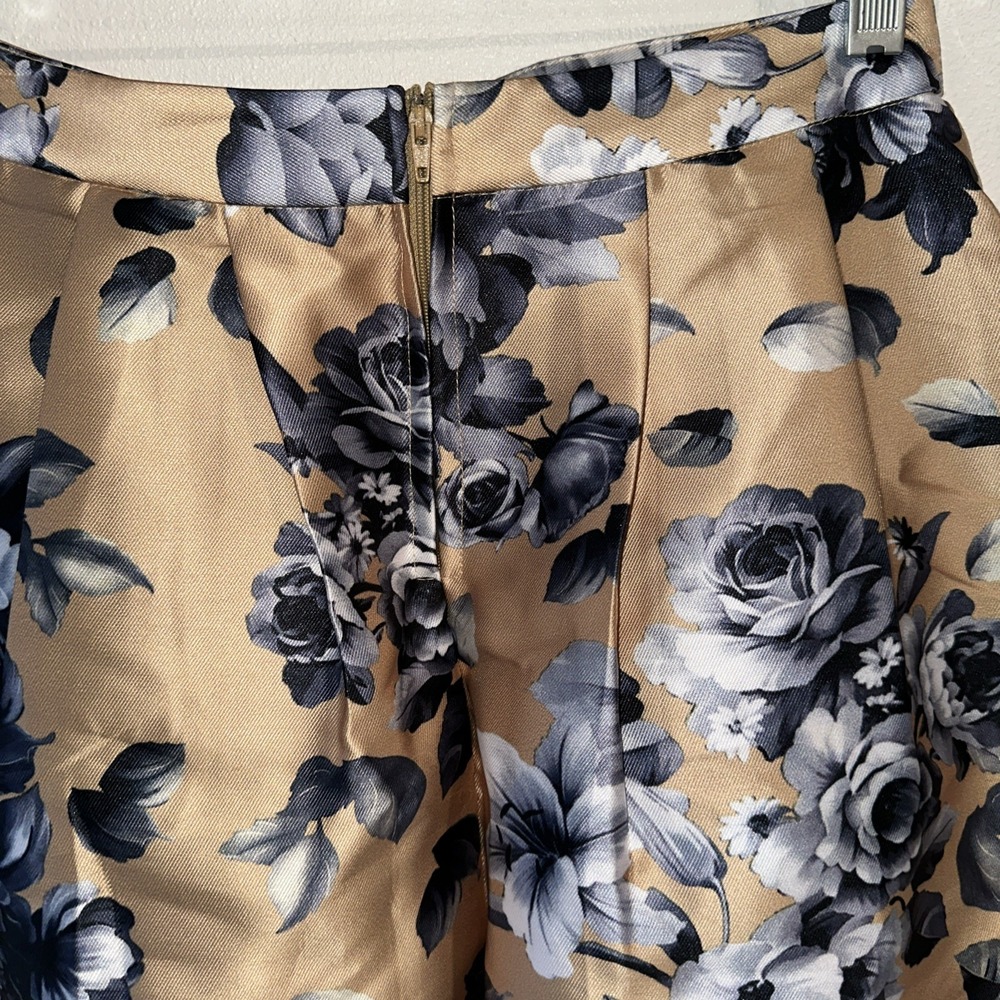 Jealous Tomato Blue /‎ Gold Floral Skirt  Size Small - Picture 8 of 11